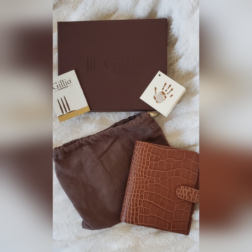 Gillio Firenze Croc Style Leather Planner